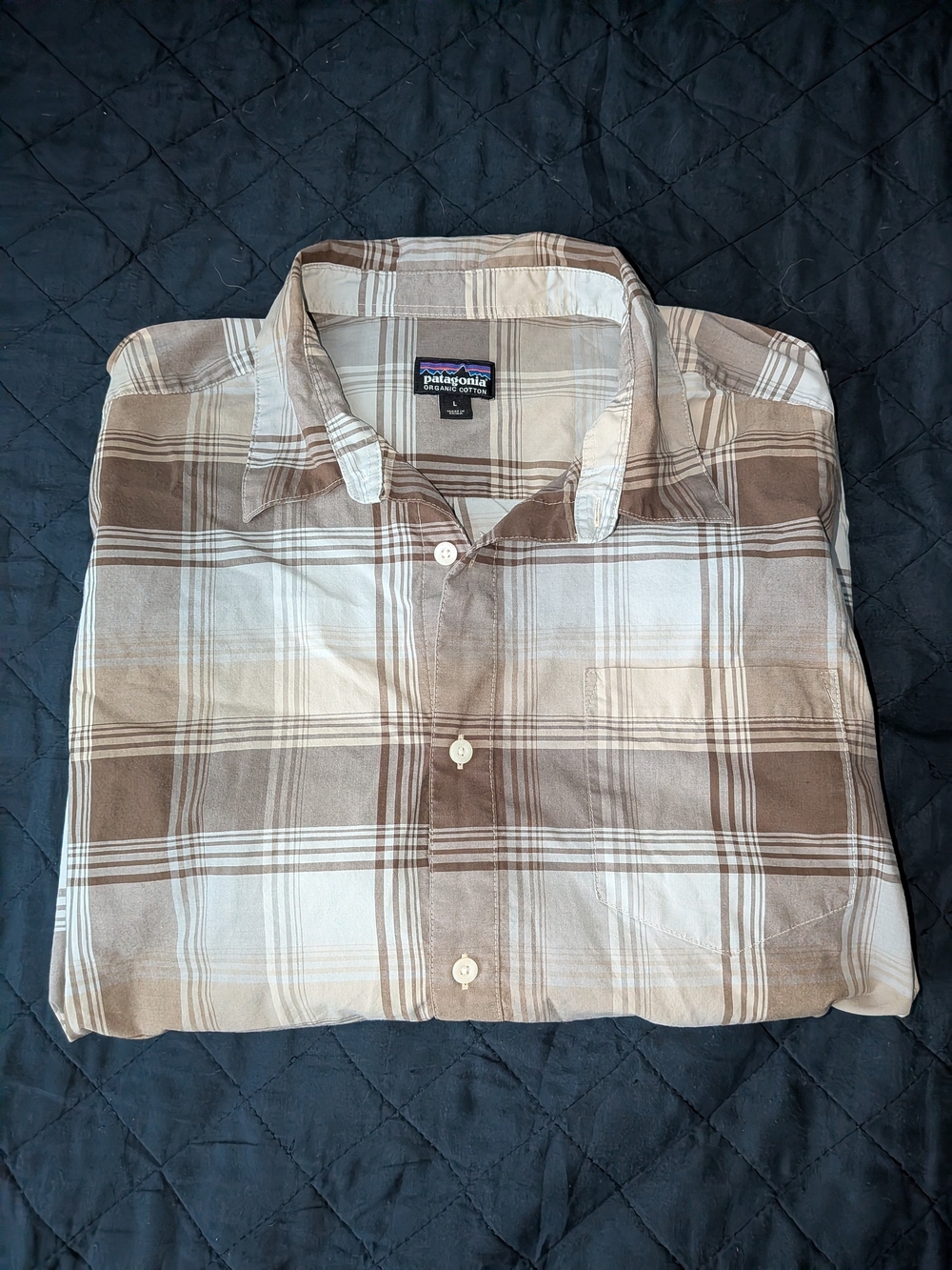 Patagonia Men's Fezzman Brown Plaid Button-Up Shirt